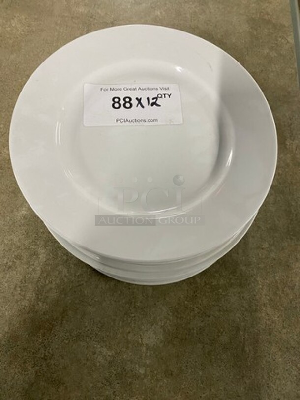 White Ceramic Serving Plates! 12x Your Bid!