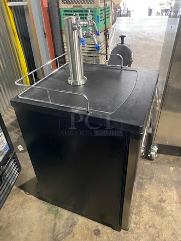 Komos Commercial Refrigerated 3 Tap Kegerator! With Single Door Storage Space Underneath! Model: KLKC 115V - Image 2 of 9