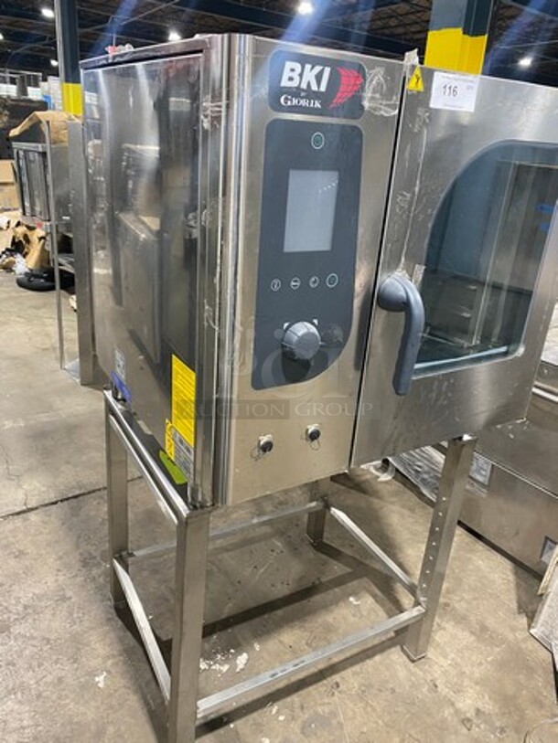 BKI By Giorik Commercial Electric Powered Combi Convection Oven! With View Through Door! With Built In Pan Rack! With Digital Touch Controls! All Stainless Steel! On Legs! Model: COMBI1.06 SN: 102005A000001 208V 60HZ 3 Phase - Image 2 of 12