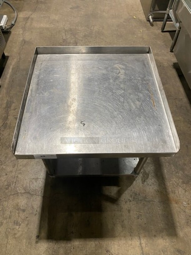 Solid Stainless Steel Equipment Stand! With Storage Space Underneath! On Legs! - Image 5 of 7