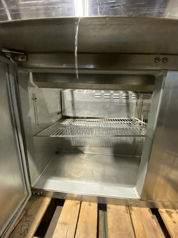Continental Commercial Refrigerated Sandwich Prep Table! With Double Over Head Shelf! With 2 Door Underneath Storage Space! All Stainless Steel! Model: SW6024M SN: 15713729 115V 60HZ 1 Phase - Image 6 of 11