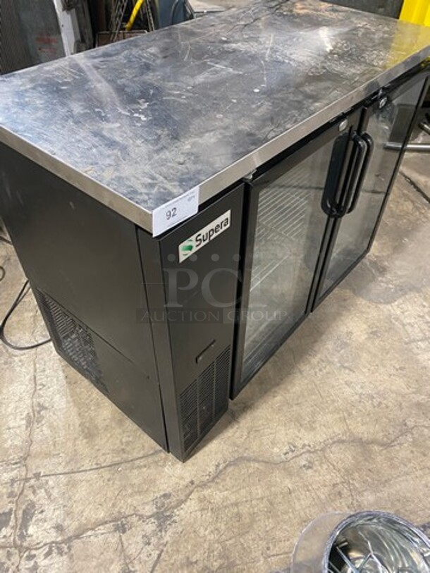 Supera 2 Glass Door Commercial Bar back cooler! MODEL BBC2448G SN:6236331315070207 115V  - Image 9 of 9