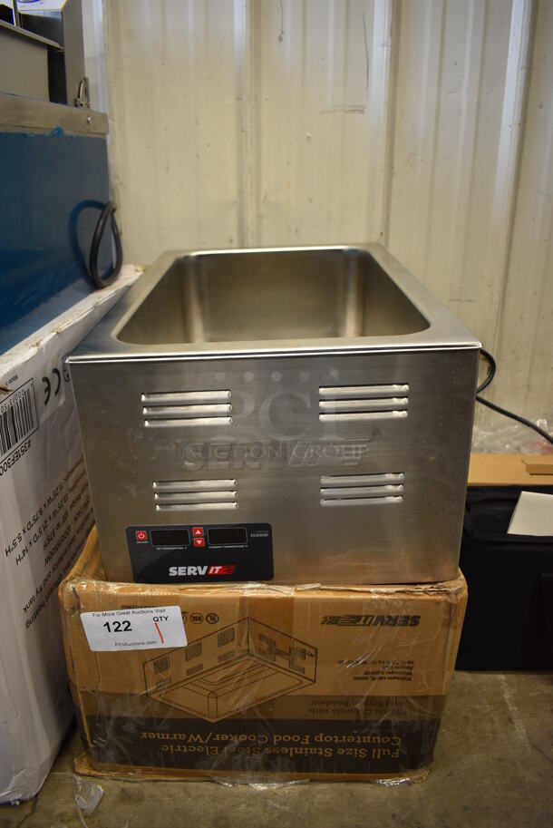 ServIt FW150 Full Size Electric Stainless Steel Commercial Countertop Food Warmer. Used a Few Times at Trade Show. 120 Volts, 1 Phase. 14.5x22.5x10. Tested and Working!