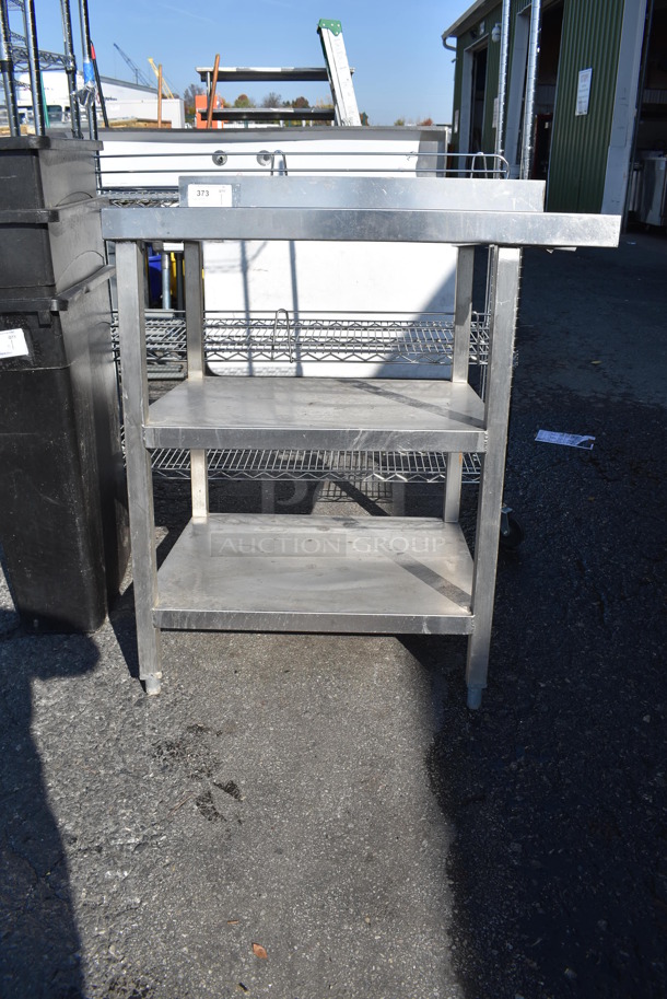Stainless Steel Table w/ 2 Under Shelves and Back Splash. 34x24x40 - Image 2 of 6