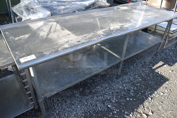 Stainless Steel Table w/ Metal Under Shelf. 96x30.5x34 - Image 1 of 3