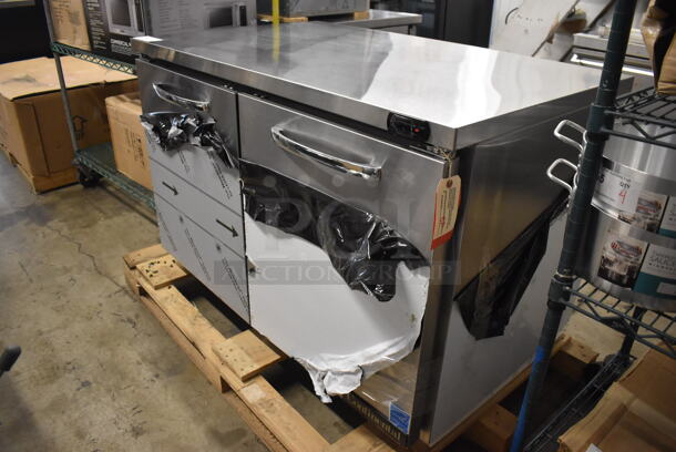 BRAND NEW! Continental SW48N Stainless Steel Commercial 2 Door Undercounter Cooler. 115 Volts, 1 Phase. 48x31.5x32. Tested and Working! - Image 2 of 6