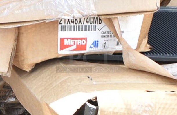 3 BRAND NEW SCRATCH AND DENT! Items; 2 Box Metro 2WD21S Super Erecta Stainless Steel Double Direct Wall Mount Bracket for Adjoining Shelves, Metro 21X48X74CMB Mariner Blue Coated Waterproof Vinyl Shelf Cart and Truck Cover with Zippered Closure 21" x 48" x 74". 3 Times Your Bid! - Image 4 of 4