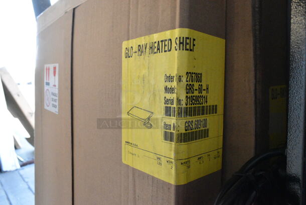 BRAND NEW IN BOX! Hatco GRS-60-H 60" x 17 1/2" Glo-Ray Stainless Steel Portable Heated Shelf Warmer. 120 Volts, 1 Phase.  - Image 3 of 3