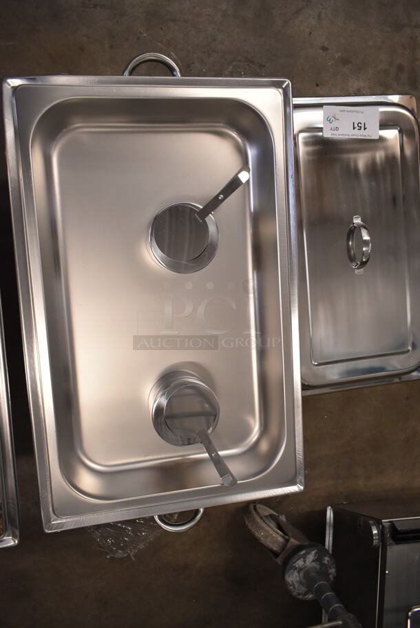 3 BRAND NEW SCRATCH AND DENT! Stianless Steel Chafer / Chafing Dishes w/ Drop In and Lid. 3 Times Your Bid! - Image 5 of 6