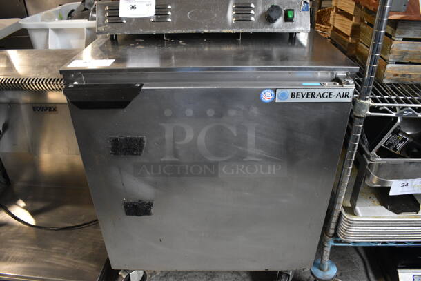 Beverage Air UCF27AHC Stainless Steel Commercial Single Door Undercounter Freezer on Commercial Casters. 115 Volts, 1 Phase. Tested and Working!