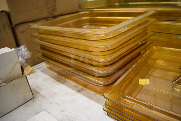 ALL ONE MONEY! BRAND NEW Lot of 30 Drop In Bins, 21 Lids and 6 Straining Inserts. Includes 1/1x6, 1/3x6, 1/2x2.5 - Image 9 of 9