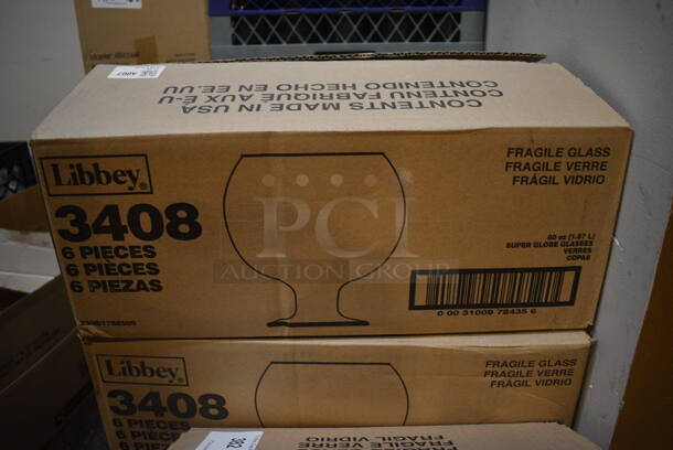 4 Boxes of 6 BRAND NEW Libbey 3408 Super Globe Glasses. 6x6x7. 4 Times Your Bid! (glass room - off of bar area) - Image 5 of 5