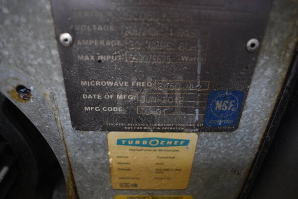 2012 Turbochef NGCD6 Stainless Steel Commercial Countertop Electric Powered Rapid Cook Oven. 208/240 Volts, 1 Phase. 26x26x20 - Image 8 of 8