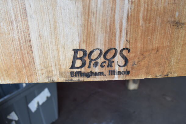 John Boos Wooden Butcher Block Meat Cutting Station. - Image 4 of 5