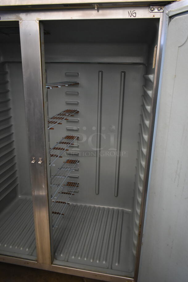 Delfield 6051-S Stainless Steel Commercial 2 Door Reach In Cooler on Commercial Casters. 115 Volts, 1 Phase. Tested and Does Not Power On - Image 6 of 7