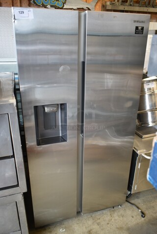 Samsung RS27T5200SR Stainless Steel Freestanding Side by Side Refrigerator with 27.4 Cu. Ft. Total Capacity. 115 Volts, 1 Phase. Tested and Working!