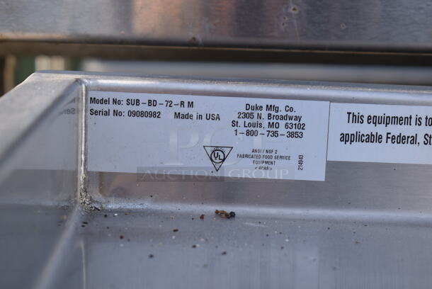 Duke SUB-BD-72-RM Stainless Steel Commercial Soda Station w/ 3M Water Filtration System. 72x38x33 - Image 6 of 8