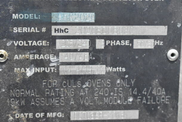 3 2018 Turbochef HhC2020 Stainless Steel Commercial Countertop Electric Powered Conveyor Rapid Cook Oven on Commercial Casters. 208/240 Volts, 1 Phase. 3 Times Your Bid! - Image 10 of 12