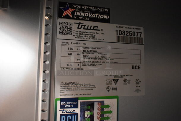 BRAND NEW SCRATCH AND DENT! 2024 True T-49F-HC Stainless Steel Commercial 2 Door Reach In Freezer w/ Commercial Casters. 115 Volts, 1 Phase. Tested and Powers On But Does Not Get Cold - Image 9 of 9