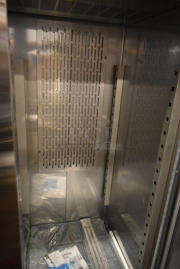BRAND NEW SCRATCH AND DENT! 2023 Avantco  178Z2FHC Stainless Steel Commercial 2 Door Reach In Freezer w/ Poly Coated Racks. 115 Volts, 1 Phase. Tested and Powers On But Does Not Get Cold - Image 7 of 10