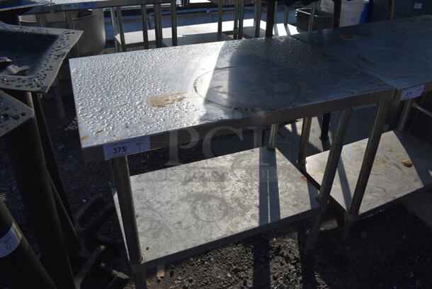 Stainless Steel Table w/ Metal Under Shelf. 36x24x35 - Image 3 of 3
