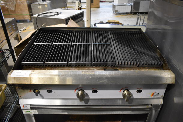 CPG Stainless Steel Commercial Natural Gas Powered Charbroiler Grill on Stainless Steel Equipment Stand. 36x27x41 - Image 8 of 10