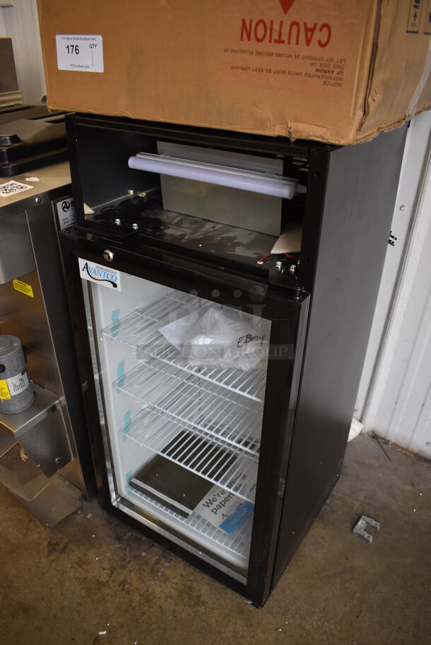 BRAND NEW IN BOX! Avantco 360SC80 Metal Commercial Countertop Mini Cooler Merchandiser w/ Poly Coated Racks. 110-120 Volts, 1 Phase. 18x17x36.5. Tested and Working! - Image 2 of 10