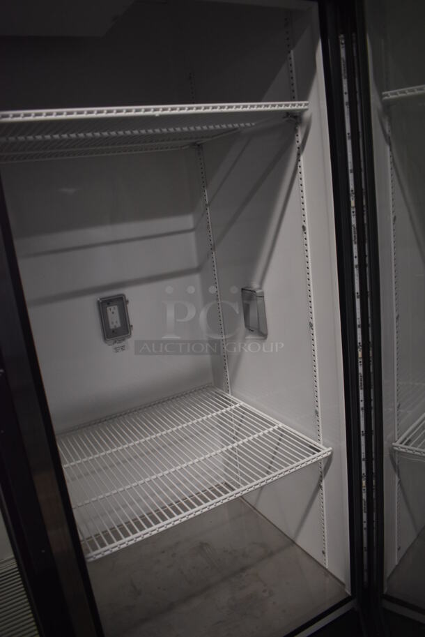 2014 True GDM-49-LD Metal Commercial 2 Door Reach In Cooler Merchandiser w/ Poly Coated Racks. 115 Volts, 1 Phase. 54x30x79. Tested and Working! - Image 5 of 6