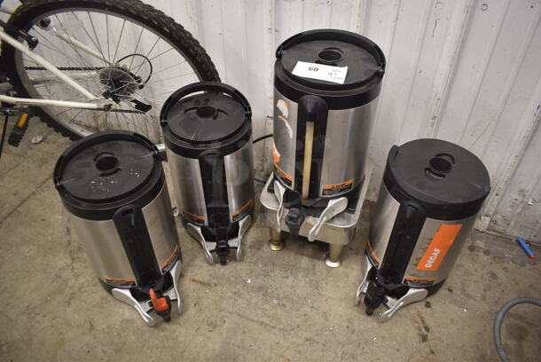 4 BUNN Commercial Stainless Steel Electric Countertop Soft Heat Coffee Servers (27850.0209, 27850.1005) Including Bunn Heat Stand (27825.0201) Measuring 9x14x15. 4 Times Your Bid! - Image 1 of 9
