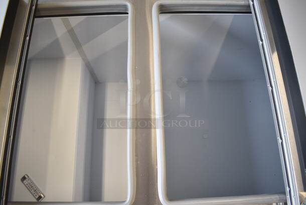 BRAND NEW SCRATCH AND DENT! Excellence HFF-12HC Metal Commercial 81" Flip Lid Ice Cream Dipping Cabinet. 115 Volts, 1 Phase. Tested and Working! - Image 6 of 9