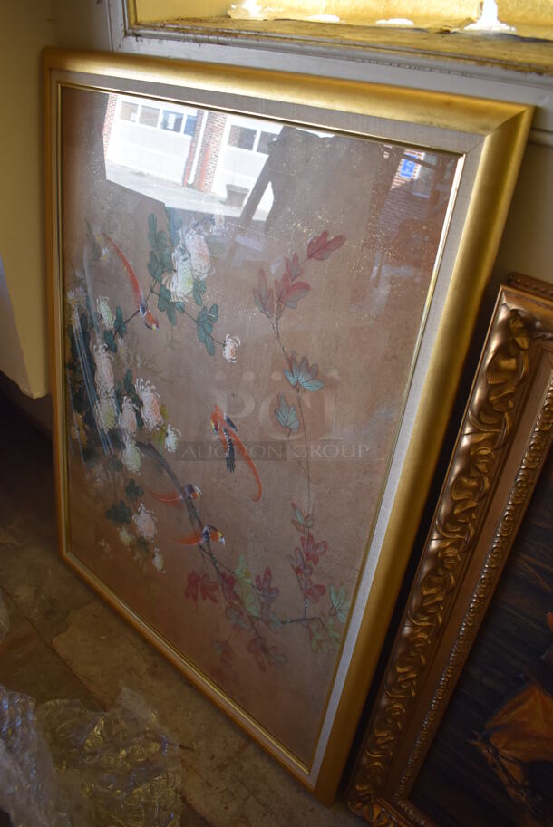 Framed Picture of Japanese Style Birds and Flowers. - Image 2 of 5