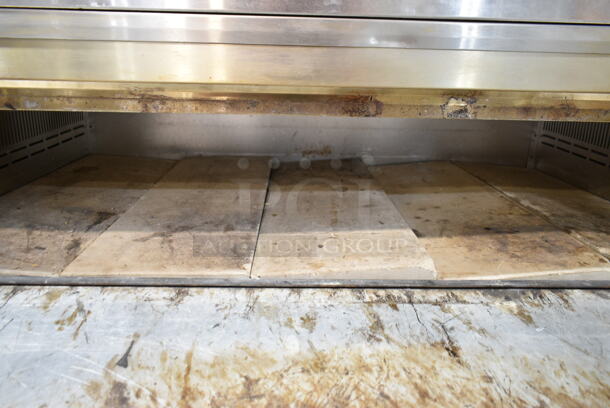 2 Marsal and Sons SD1060 Stainless Steel Commercial Natural Gas Powered Single Deck Pizza Oven on Metal Legs w/ Cooking Stones. 2 Times Your Bid! - Image 5 of 10