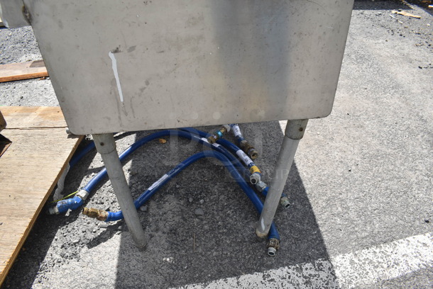 Stainless Steel Commercial 3 Bay Sink w/ Faucet and Handles. Bays 23x23x12 - Image 8 of 8