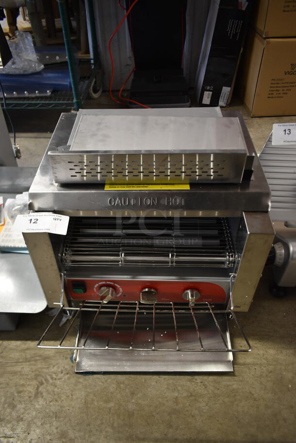 BRAND NEW SCRATCH AND DENT! Avantco  Stainless Steel Commercial Countertop 14.5" Belt Conveyor Toaster Oven. 208 Volts, 1 Phase.  - Image 2 of 8