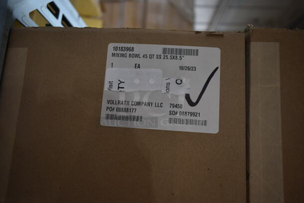 2 BRAND NEW! Vollrath 79450 45 Qt. Heavy Duty Stainless Steel Mixing Bowl. 2 Times Your Bid! - Image 4 of 4