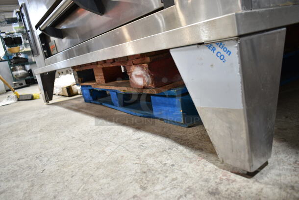 2 Marsal and Sons SD1060 Stainless Steel Commercial Natural Gas Powered Single Deck Pizza Oven on Metal Legs w/ Cooking Stones. 2 Times Your Bid! - Image 7 of 10