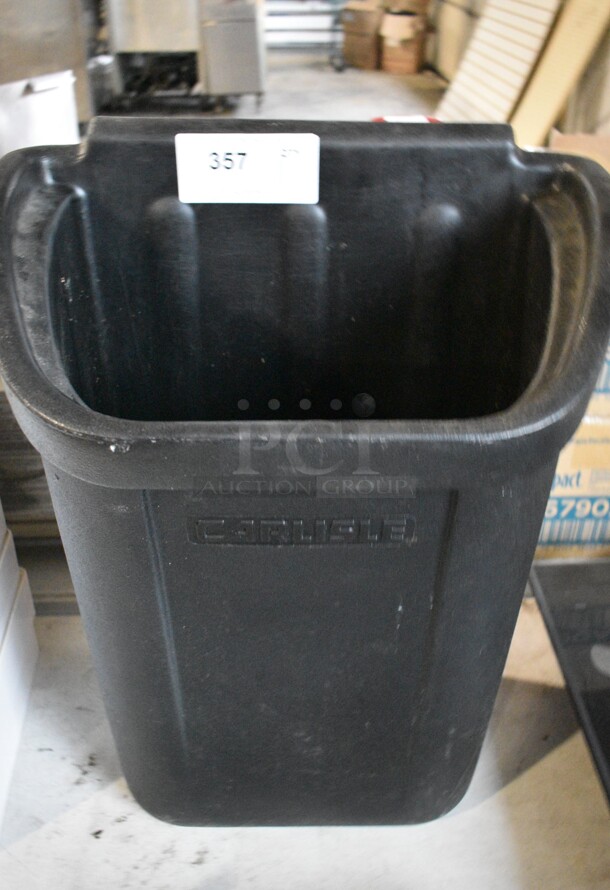 Carlisle Black Poly Trash Can. 7x13x23