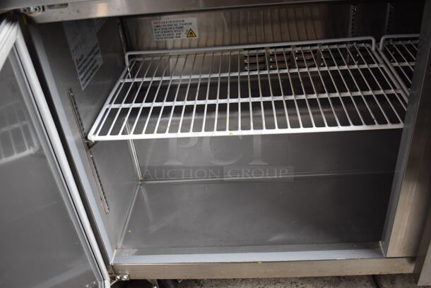 Avantco 178SSIC60RHC Stainless Steel Commercial 2 Door Undercounter Cooler on Commercial Casters. 115 Volts, 1 Phase. Tested and Powers On But Does Not Get Cold - Image 4 of 7