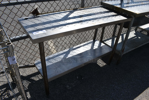 Stainless Steel Table w/ Metal Under Shelf. 48x21x31.5 - Image 2 of 4