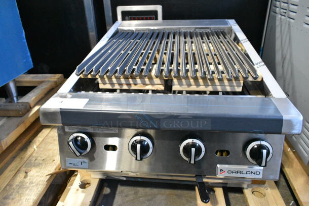 BRAND NEW! 2023 Garland GTBG24-AR24 Stainless Steel Commercial Countertop Natural Gas Powered 24" Radiant Charbroiler with Adjustable Grates. - Image 2 of 8