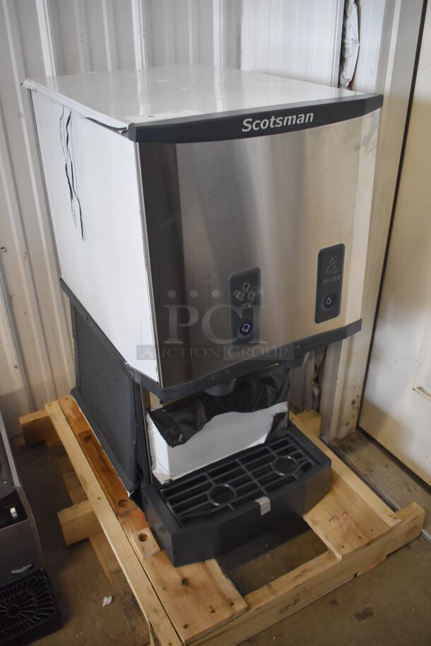 BRAND NEW SCRATCH AND DENT! Scotsman HID312AB-1A Meridian Stainless Steel Commercial Countertop Ice Machine and Water Dispenser with Push Button Dispensing. 115 Volts, 1 Phase. - Image 2 of 6