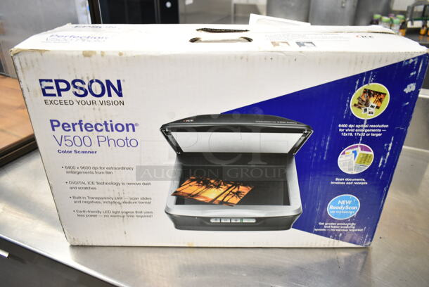 BRAND NEW IN BOX! Epson Perfection V500 Photo Color Scanner.  - Image 1 of 2