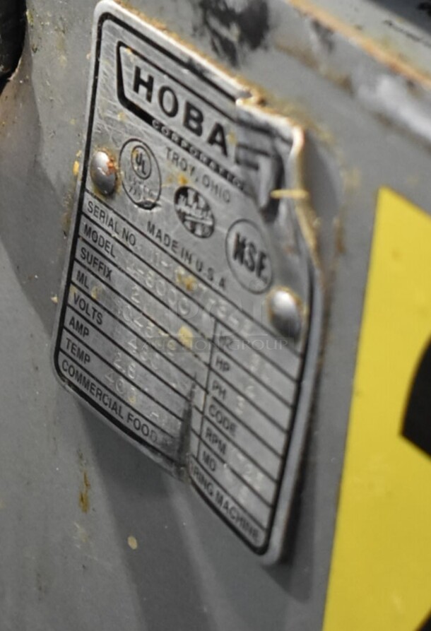 Hobart L-800C Metal Commercial Floor Style 80 Quart Planetary Dough Mixer w/ Bowl Guard. 480 Volts, 3 Phase.   - Image 8 of 12