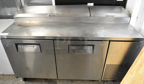 True TPP-67 Stainless Steel Commercial Pizza Prep Table on Commercial Casters. 115 Volts, 1 Phase. Tested and Working! - Image 1 of 6