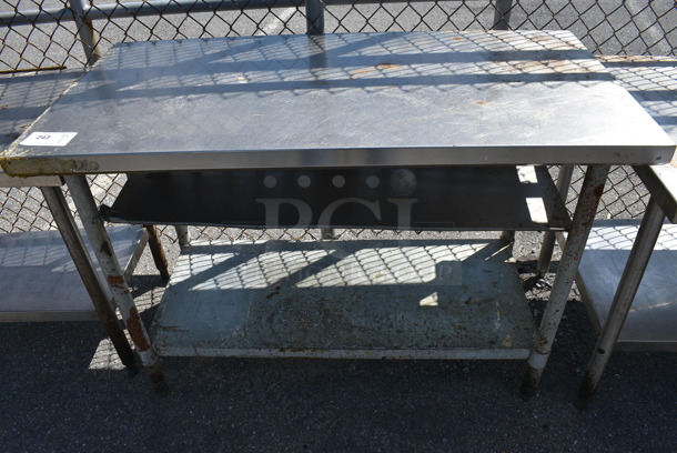 Stainless Steel Table w/ Metal Under Shelf. 48x24x34.5 - Image 1 of 3