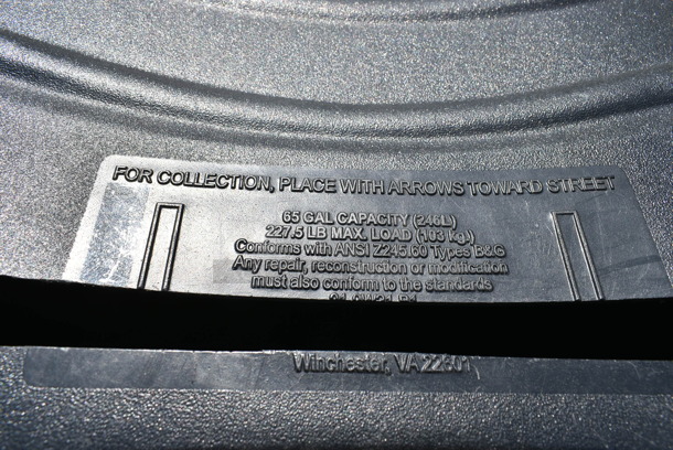 3 Poly Outdoor Trash Cans. 24x28x44, 27x31x43, 26x31x32. 3 Times Your Bid! - Image 9 of 11