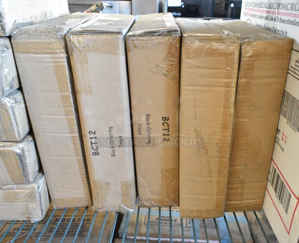 11 Boxes of 25 BRAND NEW SCRATCH AND DENT! Win Sone BCT12 Round Plastic Catering Tray - 12". 11 Times Your Bid! - Image 4 of 5