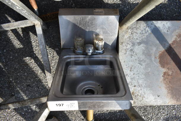 Stainless Steel Commercial Wall Mount Single Bay Sink w/ Handles. - Image 1 of 3