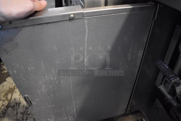 Imperial Stainless Steel Commercial Floor Style Natural Gas Powered Deep Fat Fryer w/ 2 Metal Baskets on Commercial Casters. 15.5x31x46 - Image 7 of 7