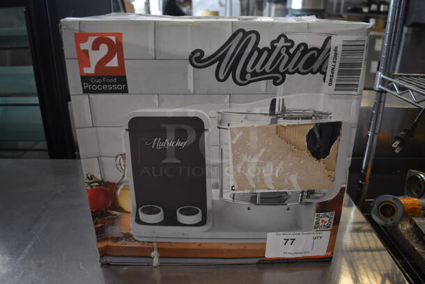 IN ORIGINAL BOX! Nutrichef NCFP8 Metal Countertop Food Processor w/ 2 Grating Blades and S Blade. 120 Volts, 1 Phase. 15x9x15 - Image 9 of 9